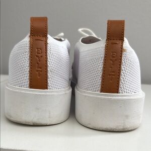 BYLT White Sneakers with Brown Accents
